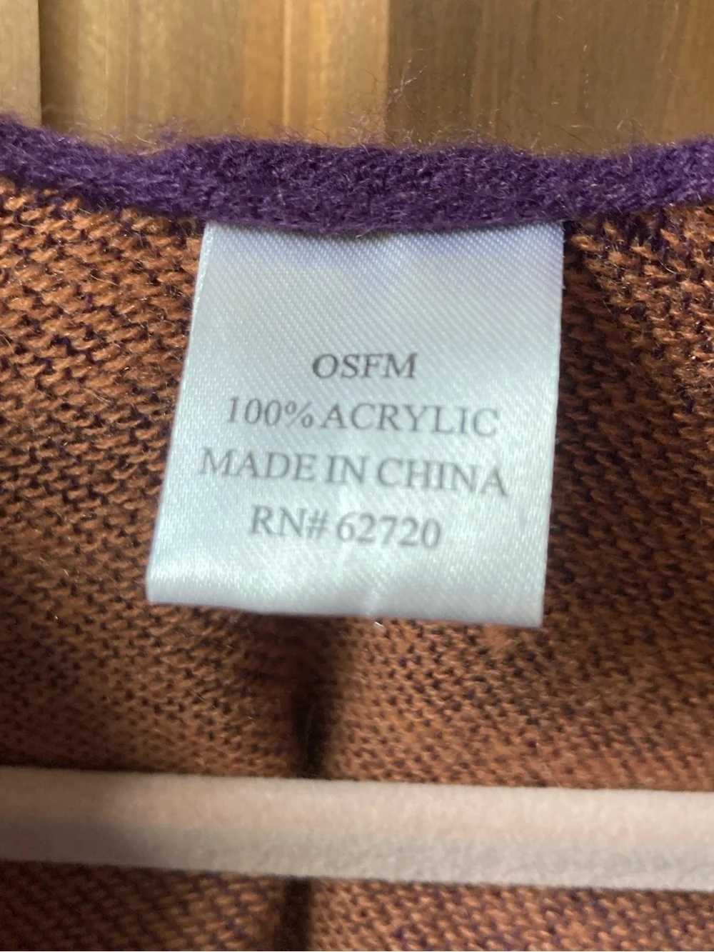 Purple & Orange Wrap OSFM